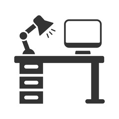 Office desk icon