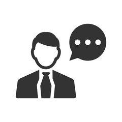 Business talking icon