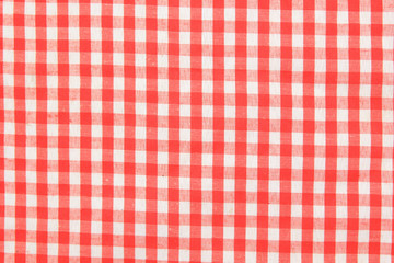 red and white tablecloth