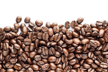 coffee beans on white background