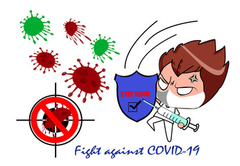 Fight the coronavirus,Health Care and Safety concept