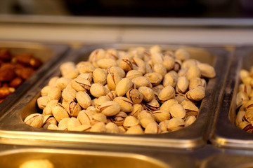 Pistachios texture close-up image