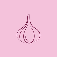 Garlic vector icon illustration design template