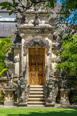 Fototapeta na wymiar Temple entrance in Bali