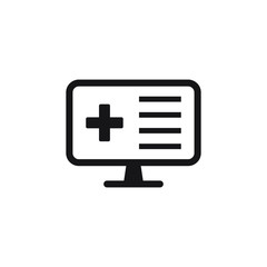 Medical technology, monitor icon, medical record, report icon. Element of medical technology icon