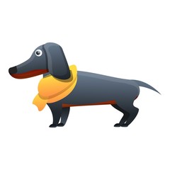 Dachshund animal icon. Cartoon of dachshund animal vector icon for web design isolated on white background