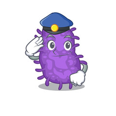 Police officer mascot design of bacteria bacilli wearing a hat