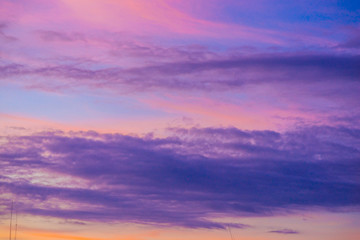 Naklejka na ściany i meble Colorfull sunset sky nature background