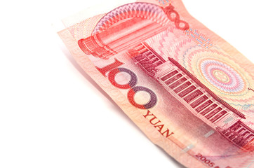 100 yuan on a white background.