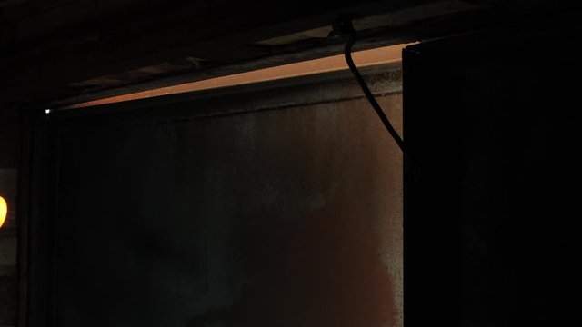 Isolation man check outside and finished quarantine