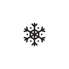 Snowflake vector icon for web and app. six-branch snowflake of artistic shape. Trendy Flat style for graphic design, Web site, UI. EPS10. - Vector illustration