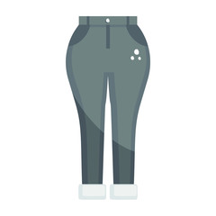Ladies pants icon in flat design.