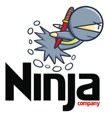 Cute and funny logo for ninja equipment store or company