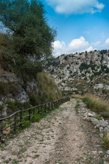 Path on the Sicilian hills