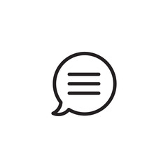 Bubble message Vector Icon. Message Icon. Speech bubble sign design. Letter, chat symbol. Typing in a chat bubble, comment vector illustration