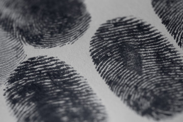 Fingerprint evidence of crime.
