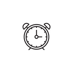 Alarm Clock vector icon isolated on white background. Alarm clock ringing icon. Symbol for your web site design, logo, app, UI.