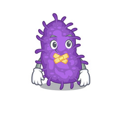 Bacteria bacilli cartoon character style with mysterious silent gesture