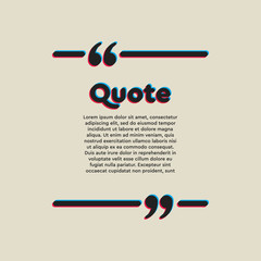 Vector template a creative quote bracket lines