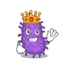 A Wise King of bacteria bacilli mascot design style