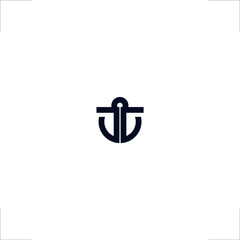  anchor logo initial J T W letter design © Bintang