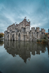 Fototapeta na wymiar The Gravensteen a Medieval Castle
