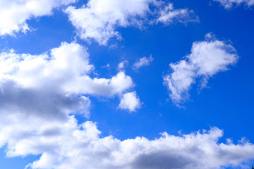 Naklejka na ściany i meble blue sky background with tiny clouds. Panorama