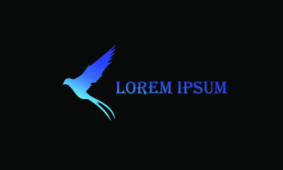 a combination of bird and woman, forming a beautiful woman bird logo
