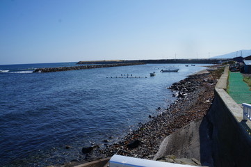 Oma cape photos. This is the northernmost area of ​​Honshu, Japan.
It is a region with fast currents and the surrounding area is a good fishing ground and is known as a tuna spot fishing spot.