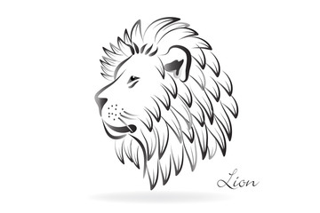 Lion tattoo icon logo vector