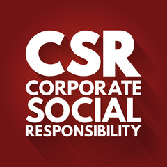 CSR - Corporate Social Responsibility acronym, business concept background