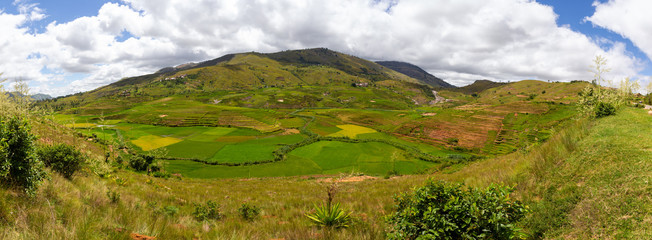 Fototapeta na wymiar Landscape shot as a panoramic image of the beauty of Madagascar