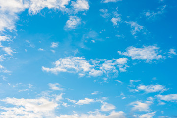 Naklejka na ściany i meble Nature blue sky fluffy cloud morning scene