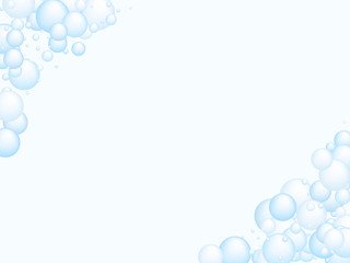 Soap foam bubbles, shampoo soapy effect background