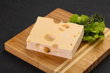 Maasdam cheese brick