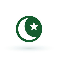 moon star islam islamic muslim religion silhouette icon vector logo symbol