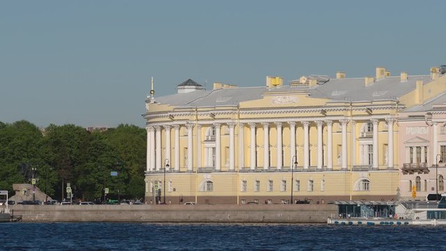 Close Up: Famous Senate and Synod building and Neva river - St. Petersburg, Russia