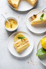  sweet cake with lemon cream
