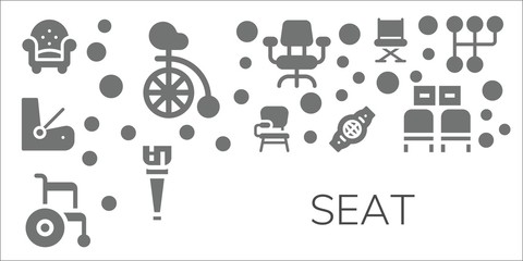 seat icon set