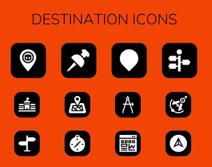 Modern Simple Set of destination Vector filled Icons