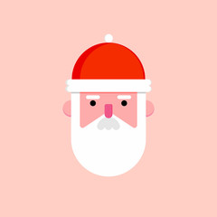 Cartoon Christmas illustrations isolated on color background. Funny happy Santa Claus character