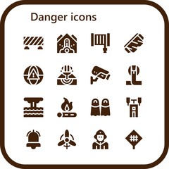 danger icon set