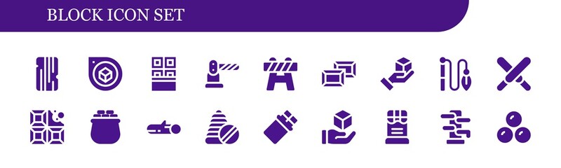 Modern Simple Set of block Vector filled Icons