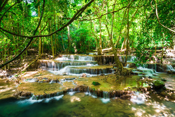 Fototapety  Beautiful waterfall in tropical deep jungle forest
