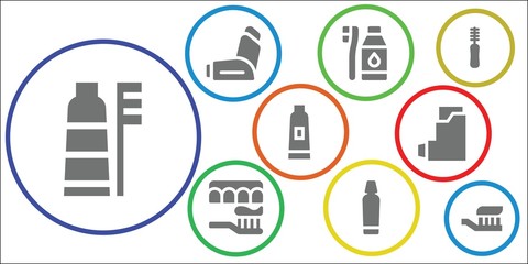 Modern Simple Set of oral Vector filled Icons