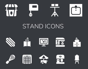 Modern Simple Set of stand Vector filled Icons