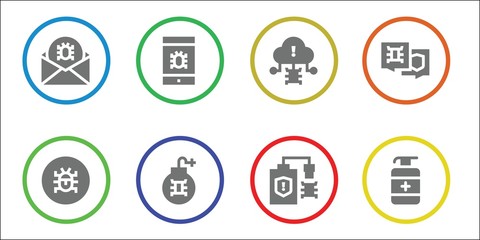 bacterium icon set