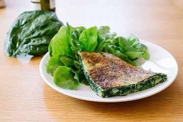 omelette aux épinards