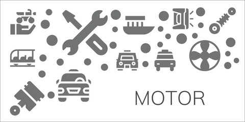 motor icon set