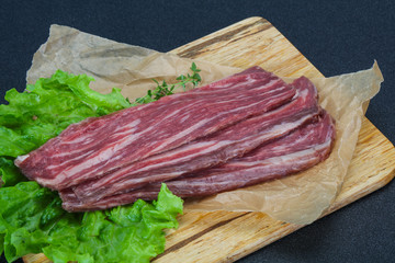Raw Thick pork steak for cooking